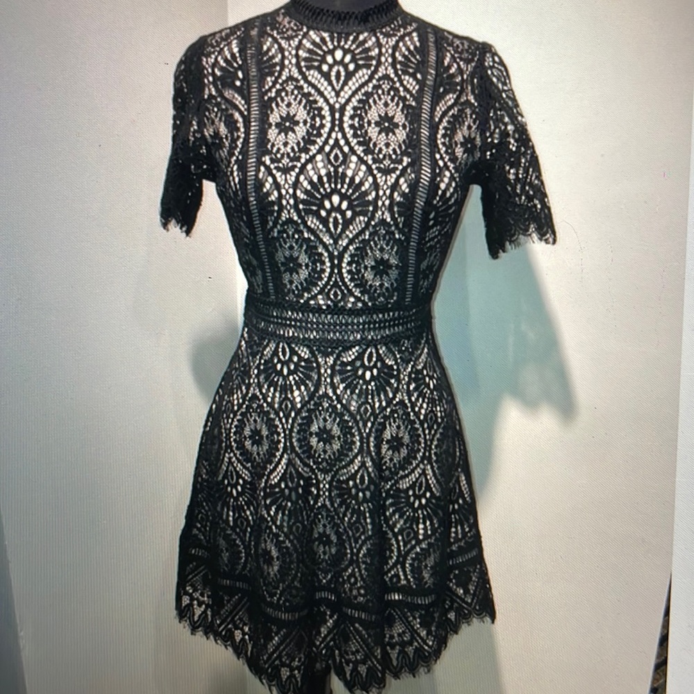 Black lace dress